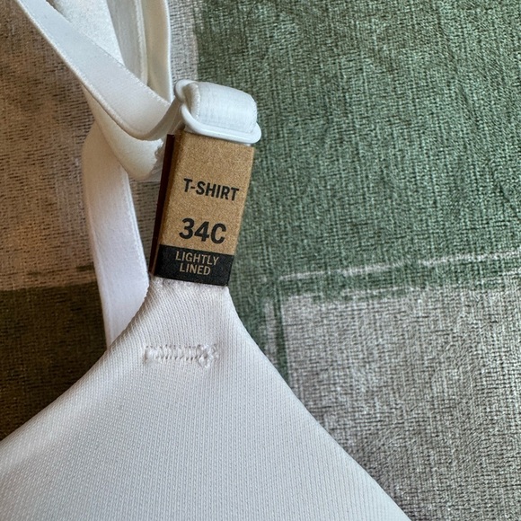 NWT Pink White Bra with Hot Pink Lining Size 34C - Picture 2 of 7